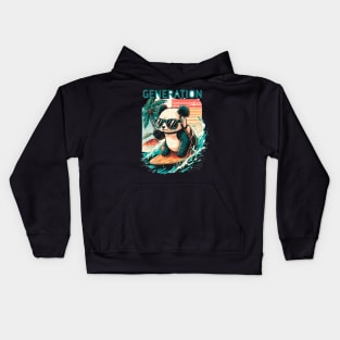 Panda Surfing Kids Hoodie